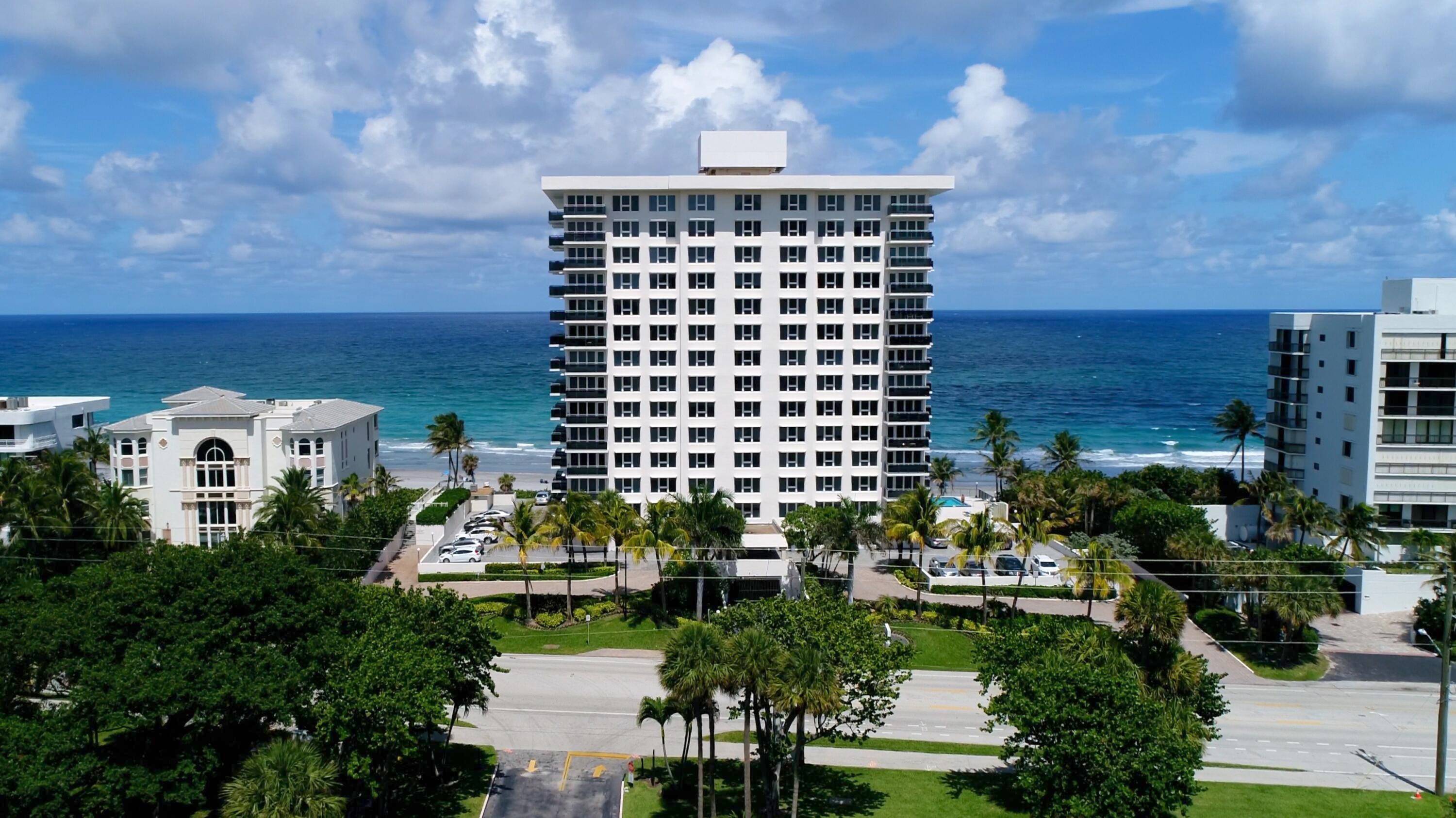 OCEAN VIEWS DELIGHT FROM BOTH BEDROOMS AND MAIN ROOMS IN THIS DESIRABLE DIRECT OCEANFRONT CORNER CONDOMINIUM IN BOUTIQUE OCEAN REEF TOWERS.