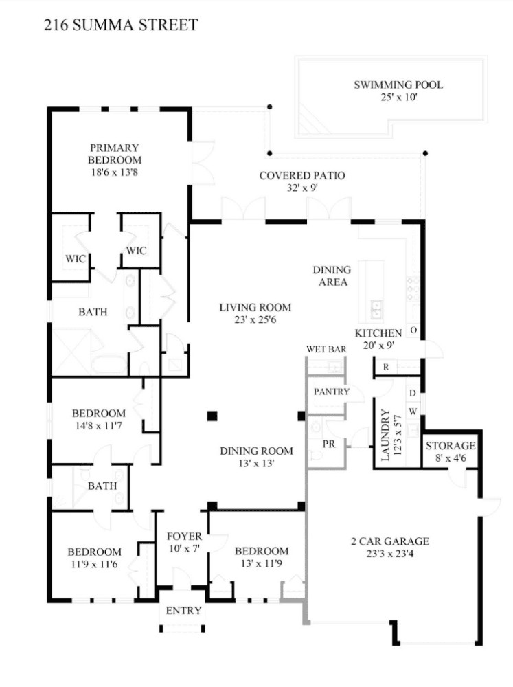 Enjoy effortless one story living in this 2016 custom built home on desirable Summa Street, east of Olive and just a block from Intracoastal access.
