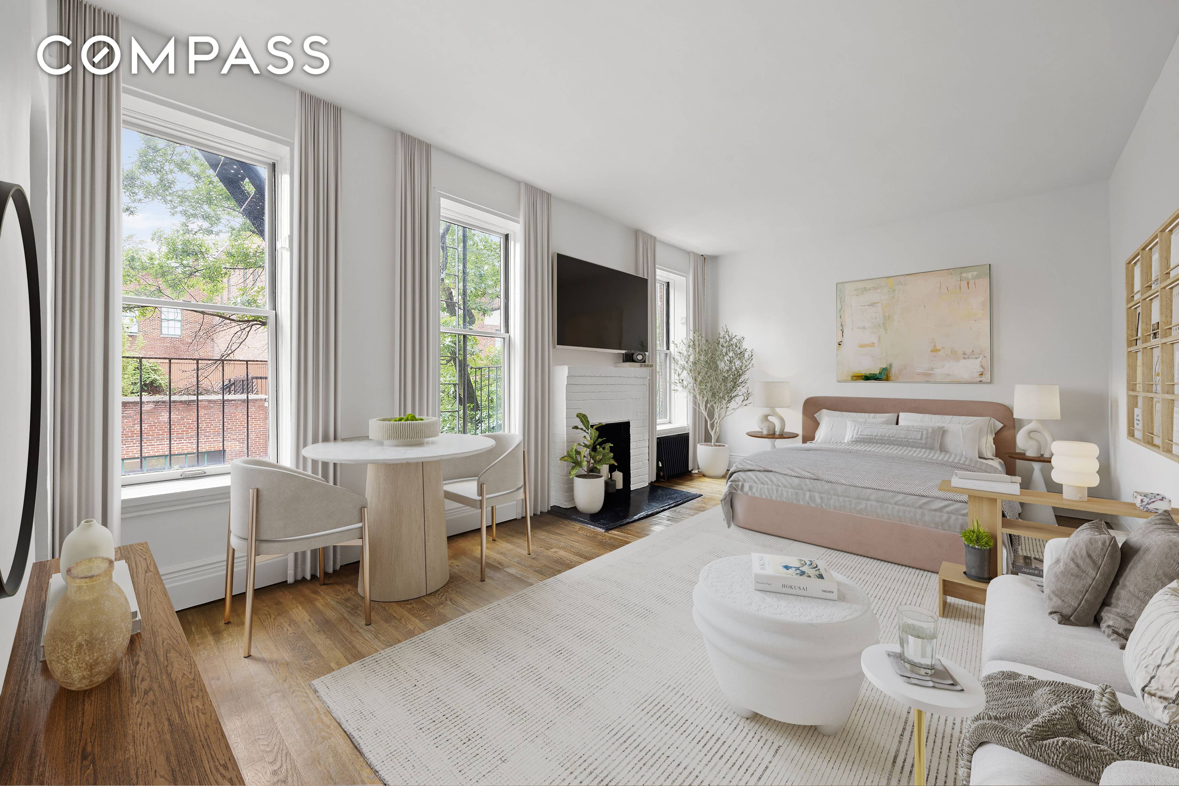 Located on one of the West Village s most charming tree lined streets, this bright, west facing studio combines classic pre war character with thoughtful updates.