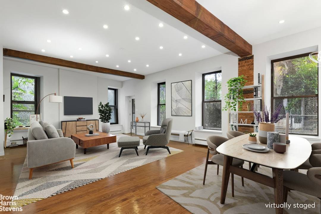 Voluminous 2062sf Duplex with Private Garden Available as a 4 bedroom.