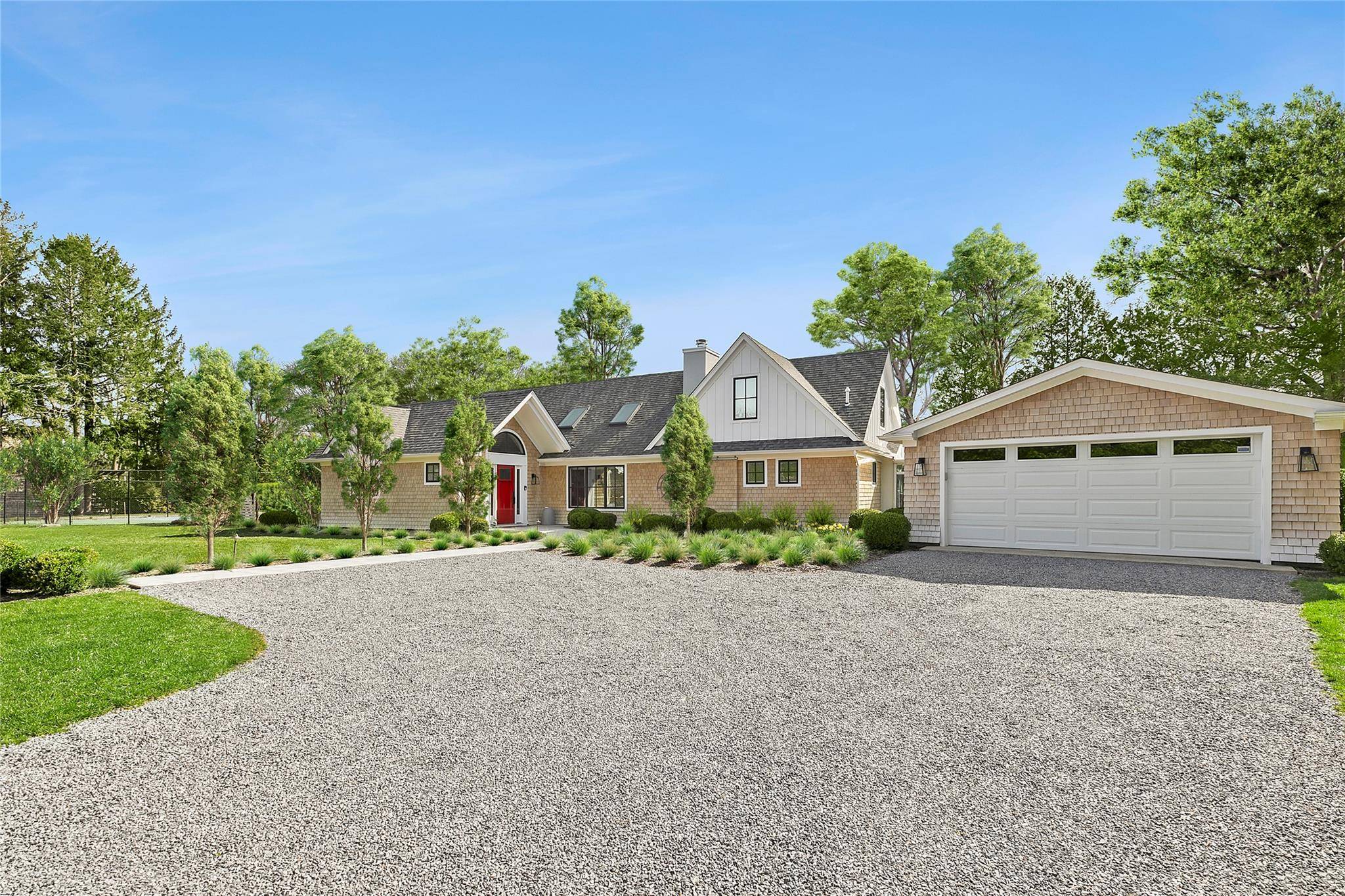 Summer in the Hamptons awaits you at this sprawling completely renovated Beach Ranch with 4, 000 SF of open living spaces, 4 bedrooms and 3 baths.