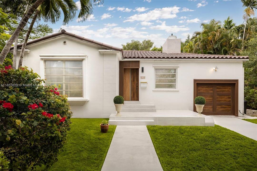 Mediterranean style, spacious home in double lot with a magnificent layout.