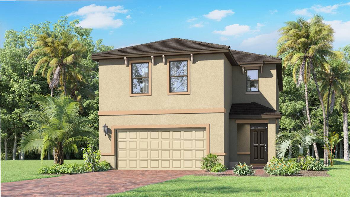 The Elston is a two story floorplan in Morningside, Fort Pierce, with two exterior options.