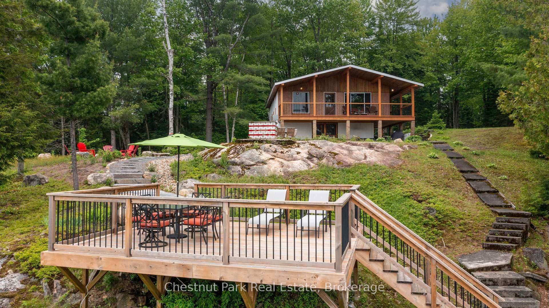 Welcome to 4 Mallard Lane on picturesque Dickie Lake, where 310' of panoramic northwest facing shoreline offers all day sun and postcard worthy sunsets.
