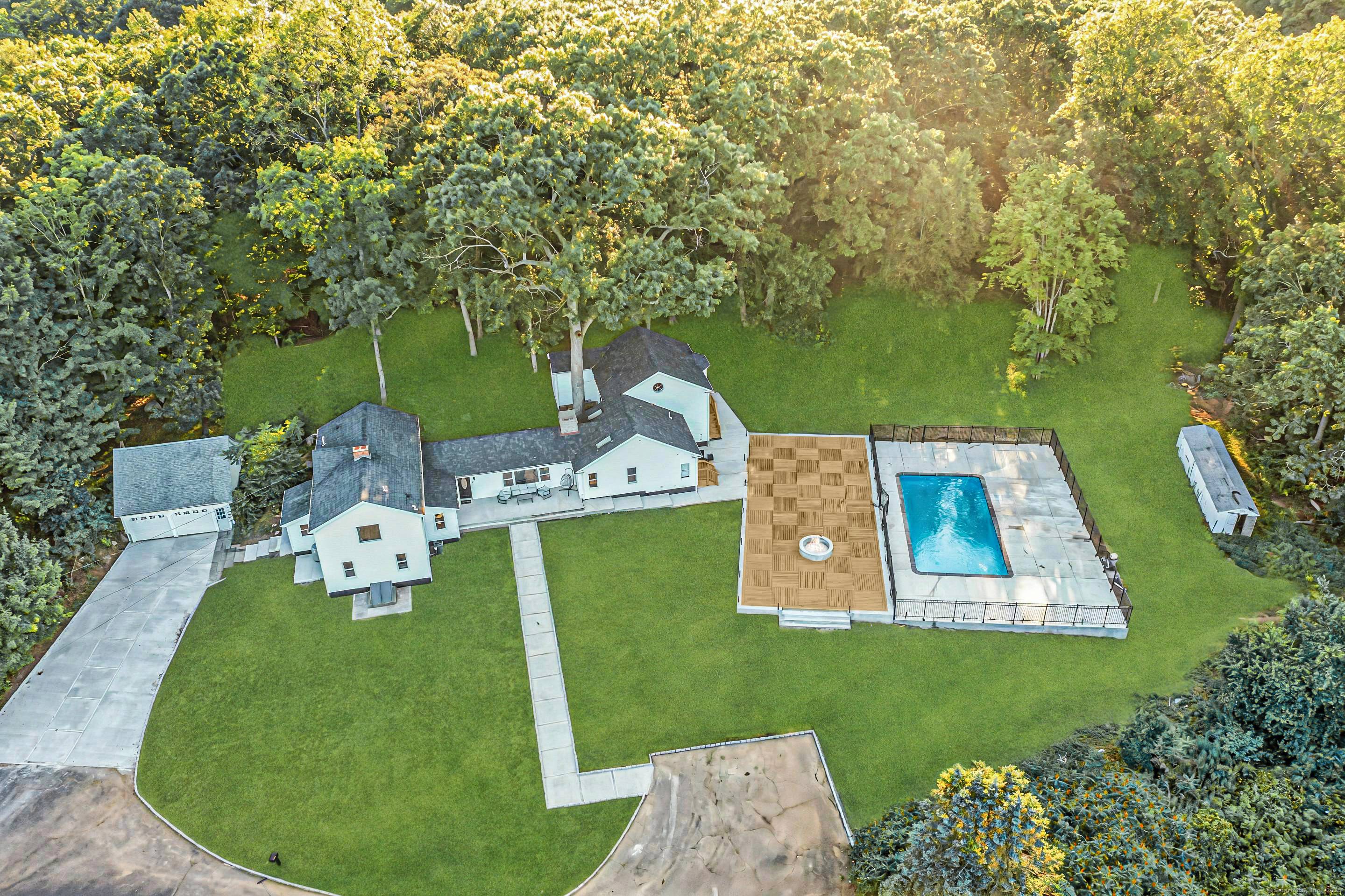 This fully renovated and expanded Farmhouse Colonial offers nearly 4, 000 sq ft of luxurious living space on a private 1.