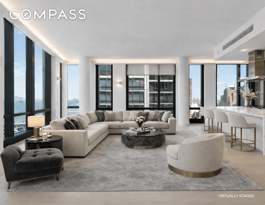 24th Floor Corner 3 Bedroom with Panoramic City amp ; Hudson River Views and Private Loggia Welcome to Residence 2420 at 101 Warren Street a premier corner three bedroom home ...