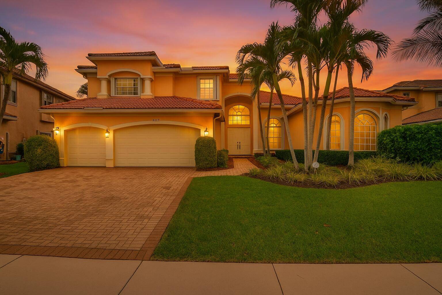 Experience timeless elegance and modern comfort in this beautifully appointed Hilton model home, ideally located in the prestigious, gated community of Canyon Springs in Boynton Beach, Florida.