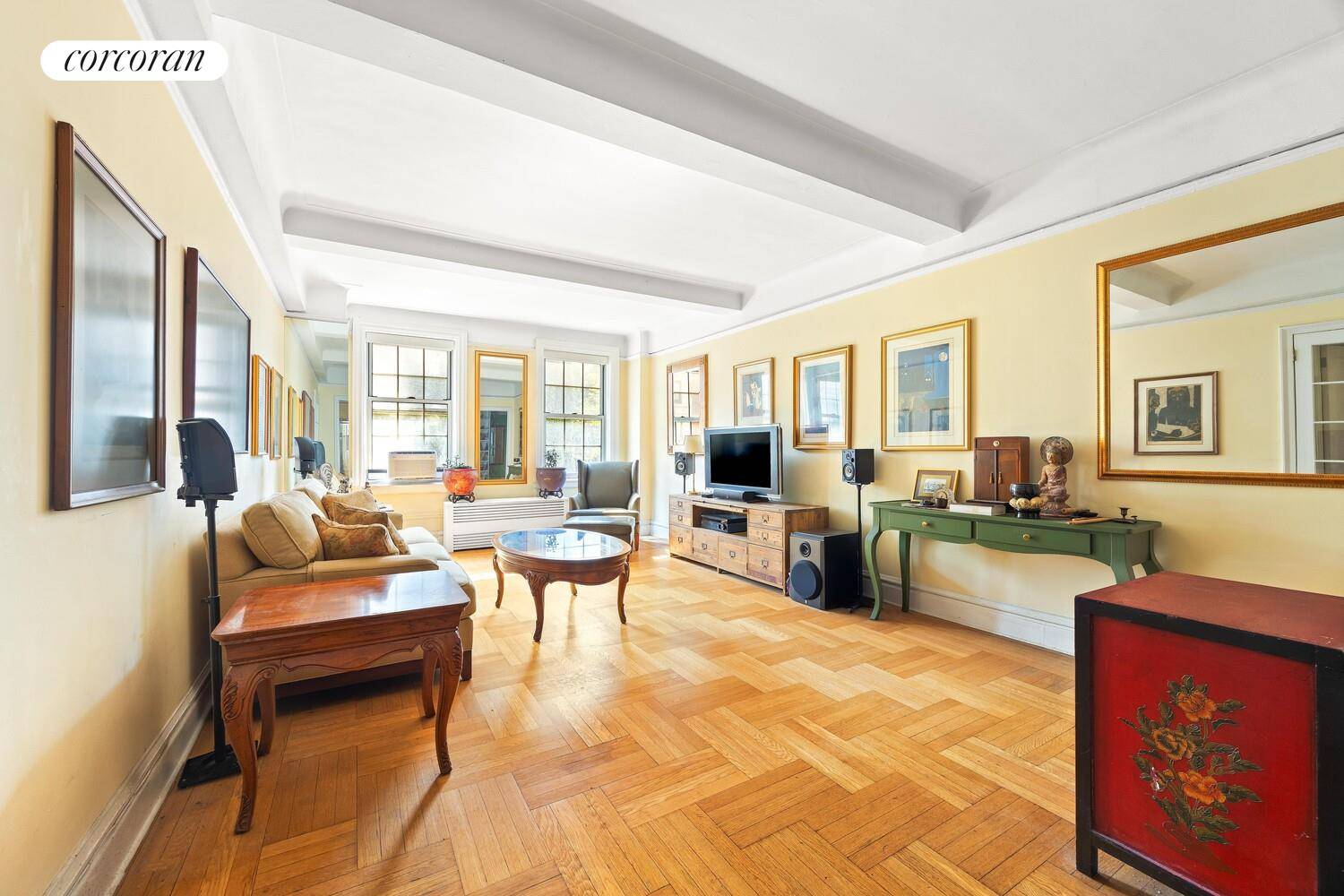 Welcome home to this outstanding 2 bedroom, 2 bath pre war residence which exudes warmth and sophistication throughout.