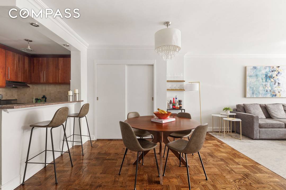 A king sized one bedroom with the rare privilege of a key to Gramercy Park an offering that defines classic Manhattan exclusivity.