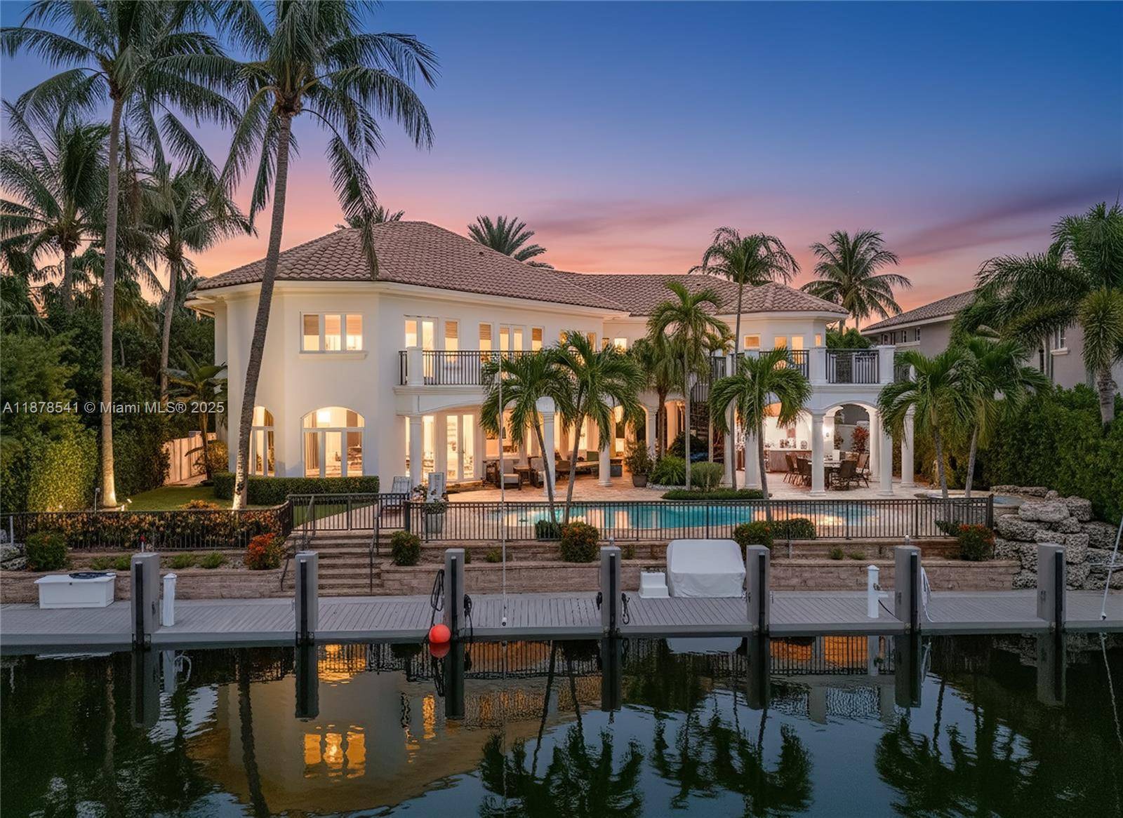 A Mediterranean inspired masterpiece, this waterfront estate marries timeless architectural grandeur with modern sophistication along 98 feet of deep water frontage.