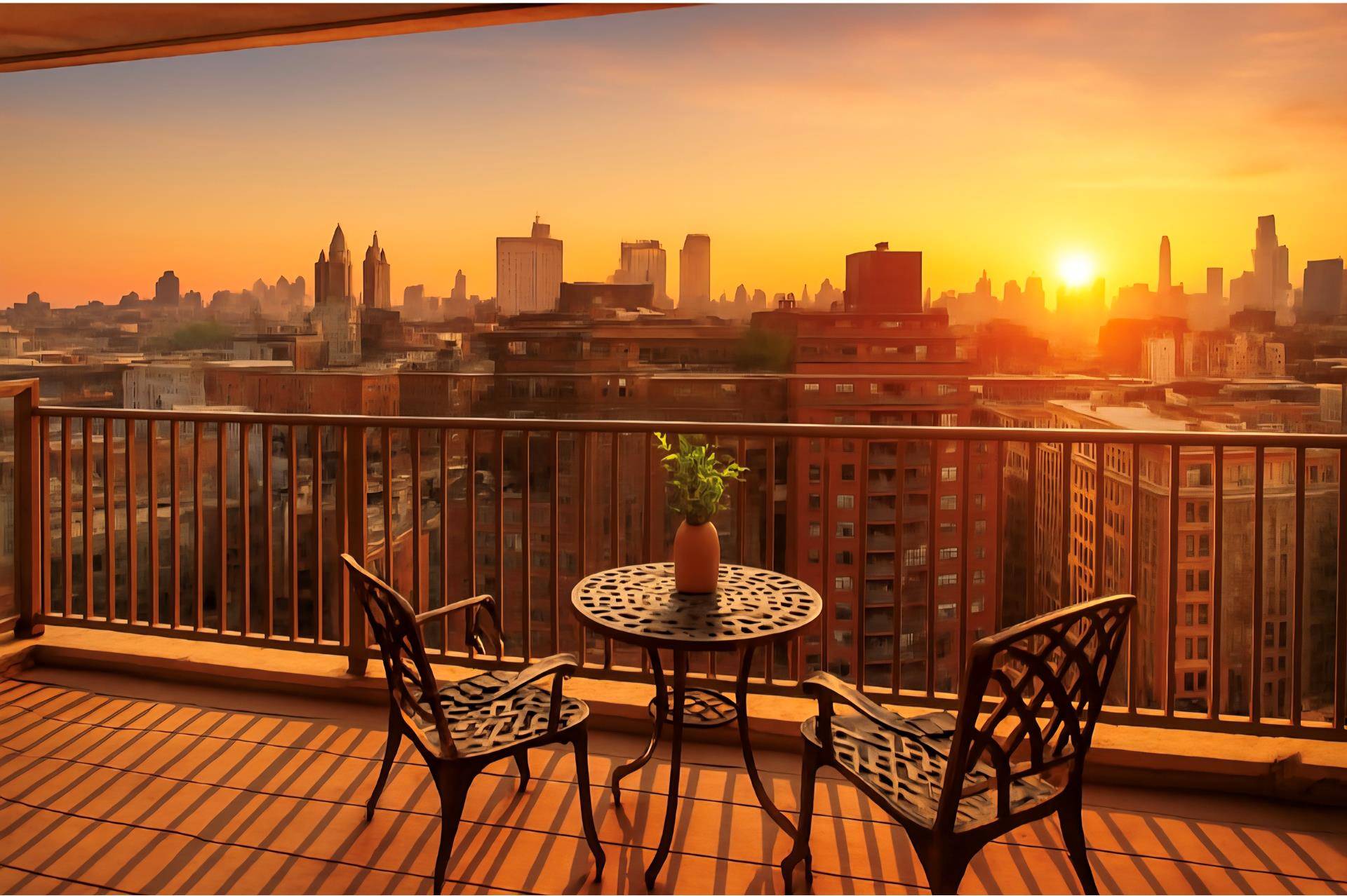 Wake Up in the Sky Sunrise Balcony Views Central Park Peeks on the 26th Floor One Bedroom with Private Outdoor Space One Sherman Square, 201 West 70th Street, Residence 26G ...
