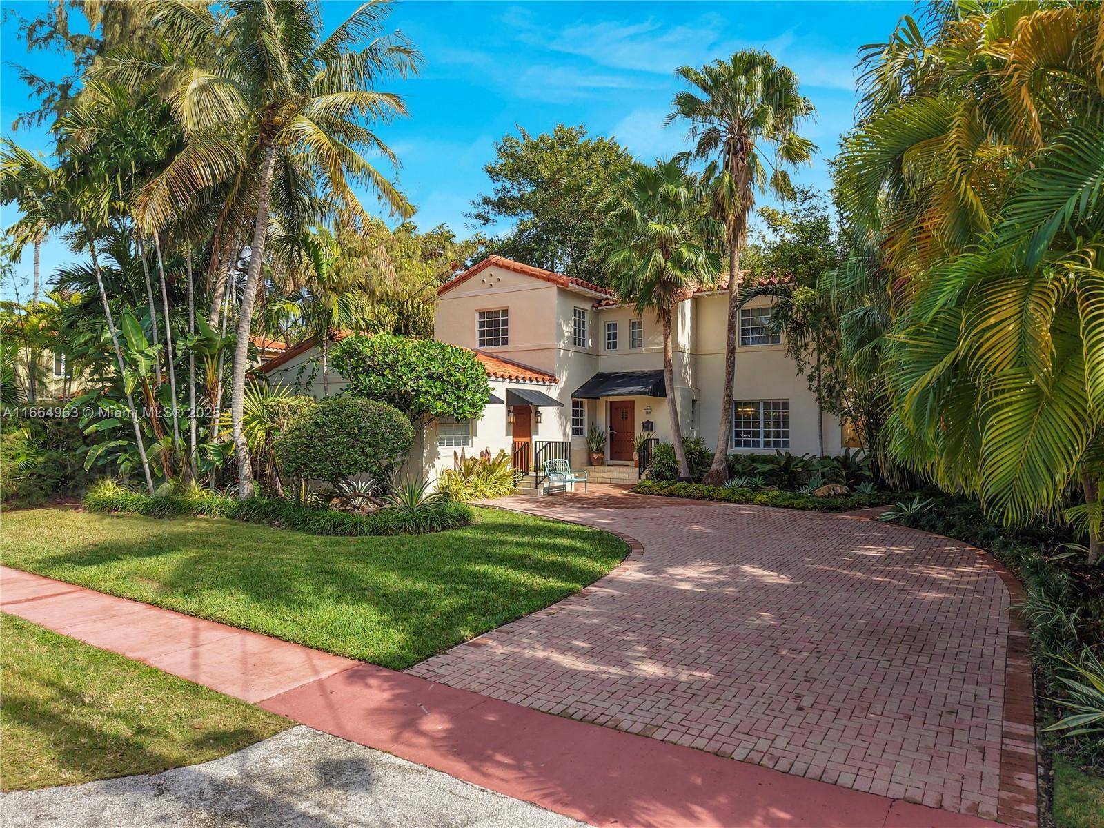 New On the Market ! Beautiful Spanish Mediterranean Home On mid Miami Beach.