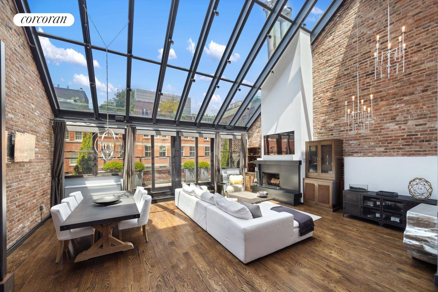 Penthouse A at 39 Vestry Tribeca Duplex 3 Beds 3 Baths 3 Terraces Experience the drama of soaring ceilings and abundant natural light in this exceptional penthouse duplex in Tribeca.
