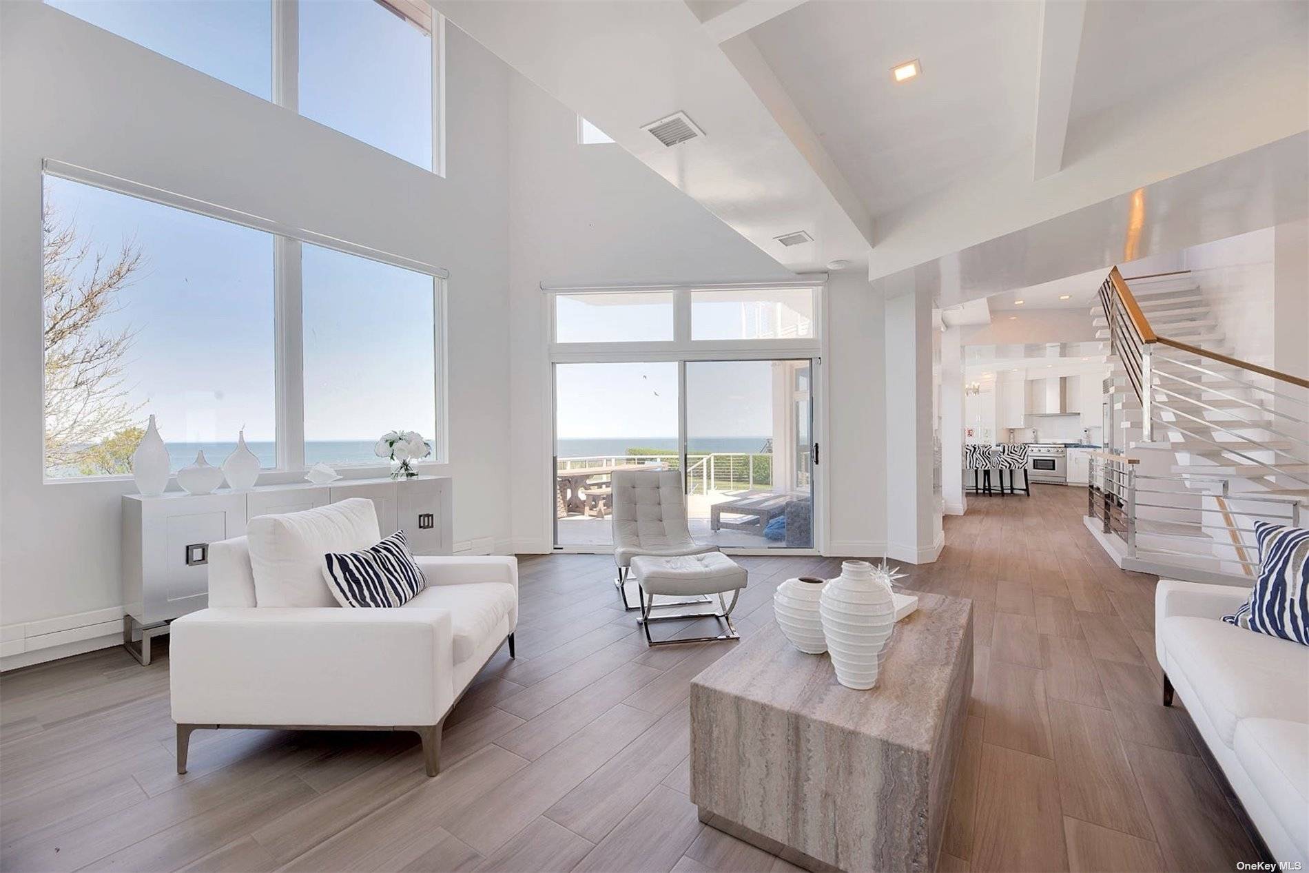 This stunning waterfront August rental situated on the sound, offers breathtaking views of the water from every corner of the property.