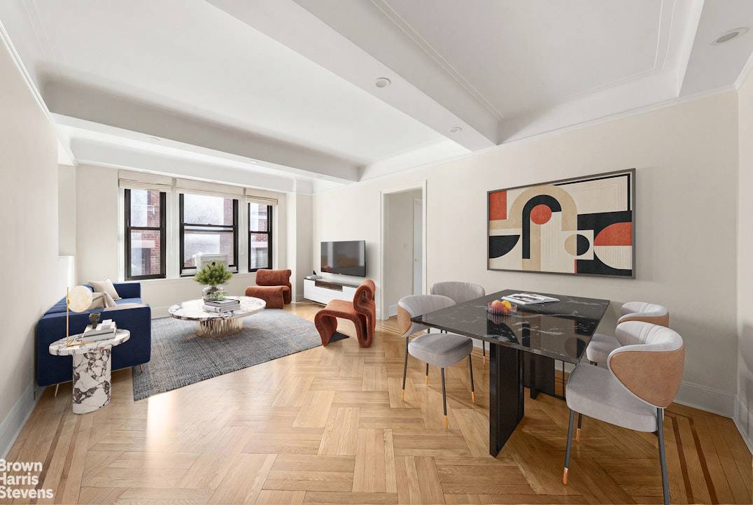 Welcome to this beautifully renovated one bedroom residence at Devonshire House, where thoughtful design meets timeless pre war character in the heart of Greenwich Village.
