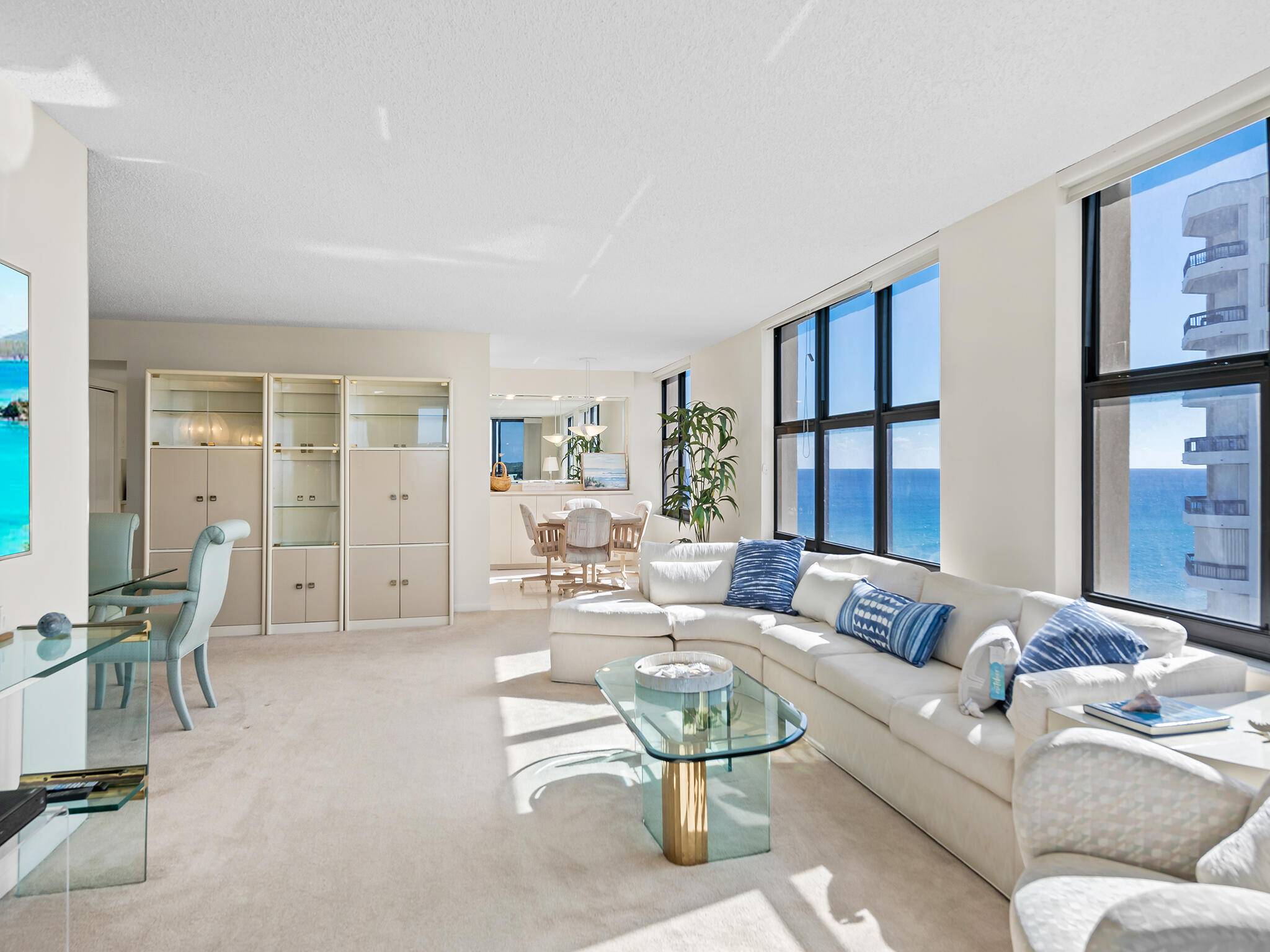 Check out this 3 bedroom condo directly on the sand with 2 garage parking spots !