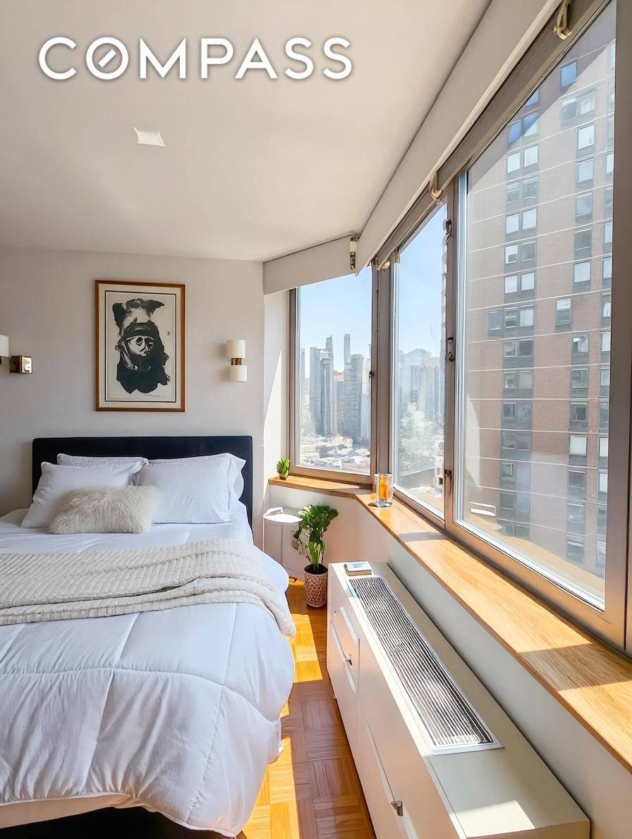 Welcome to Unit 28D, a bright and efficiently designed studio residence at The Strand Condo in the vibrant neighborhood of Hell's Kitchen.