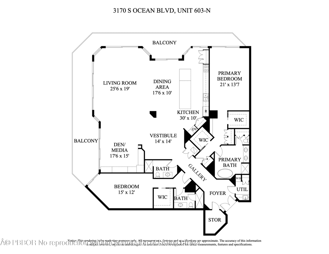 Experience refined oceanfront living in this reimagined sixth floor residence at The Enclave.