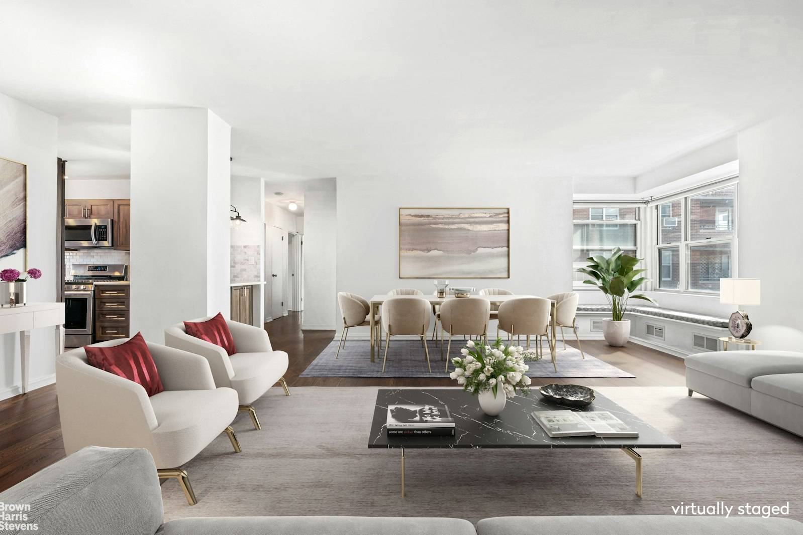 Sun filled and spacious, this fully renovated high floor 3BR 2BA with dramatic downtown skyline and river views is not to be missed !