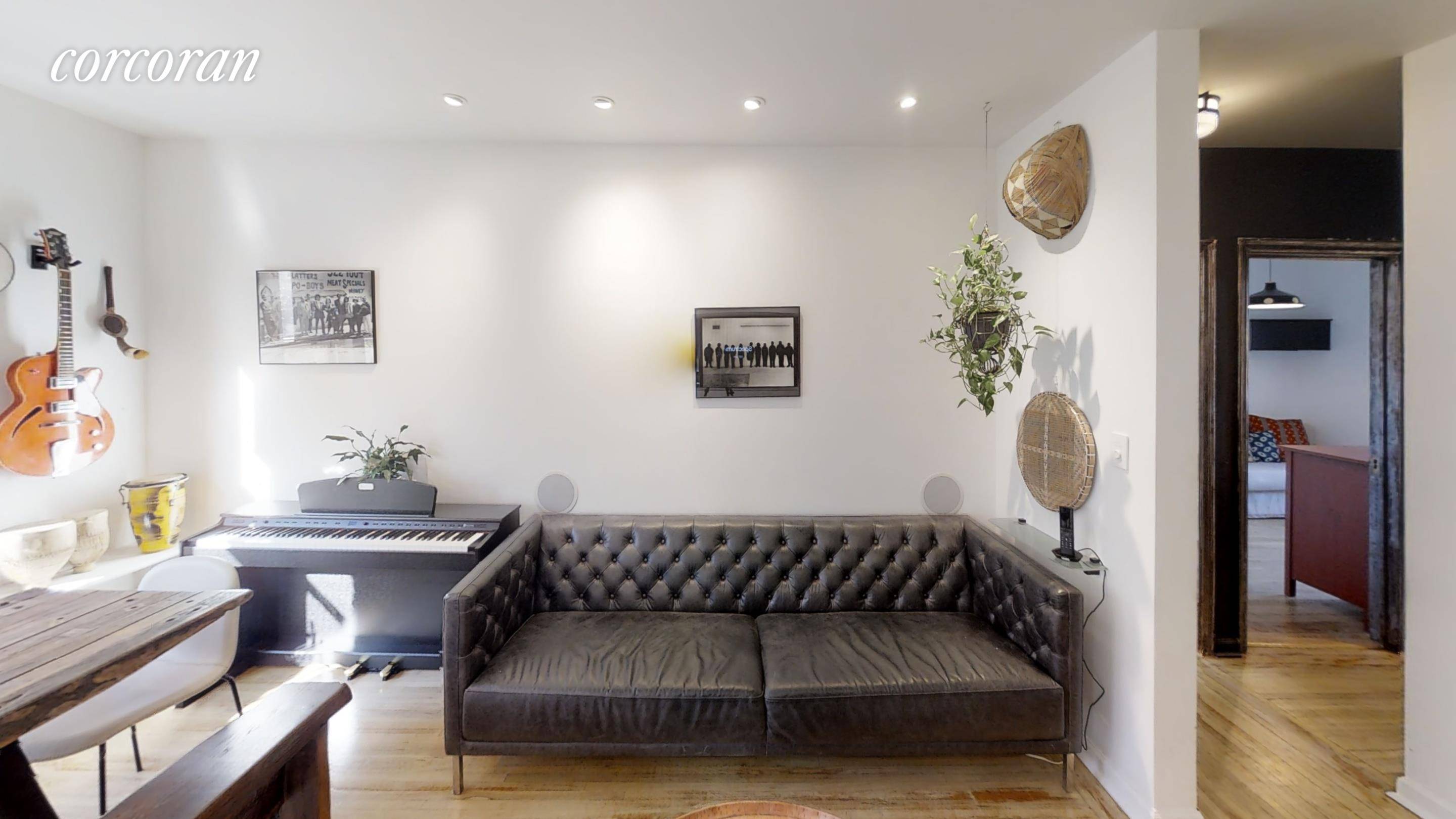 This sun filled two bedroom home has a wonderful layout with brilliant renovations, and is alive with a customized automation system that controls lights, shades, TV and sounds.