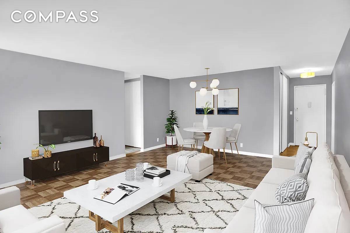 Step into a bright and expansive alcove or studio style residence at apartment 26U, positioned on the 26th floor 160 West End Ave.