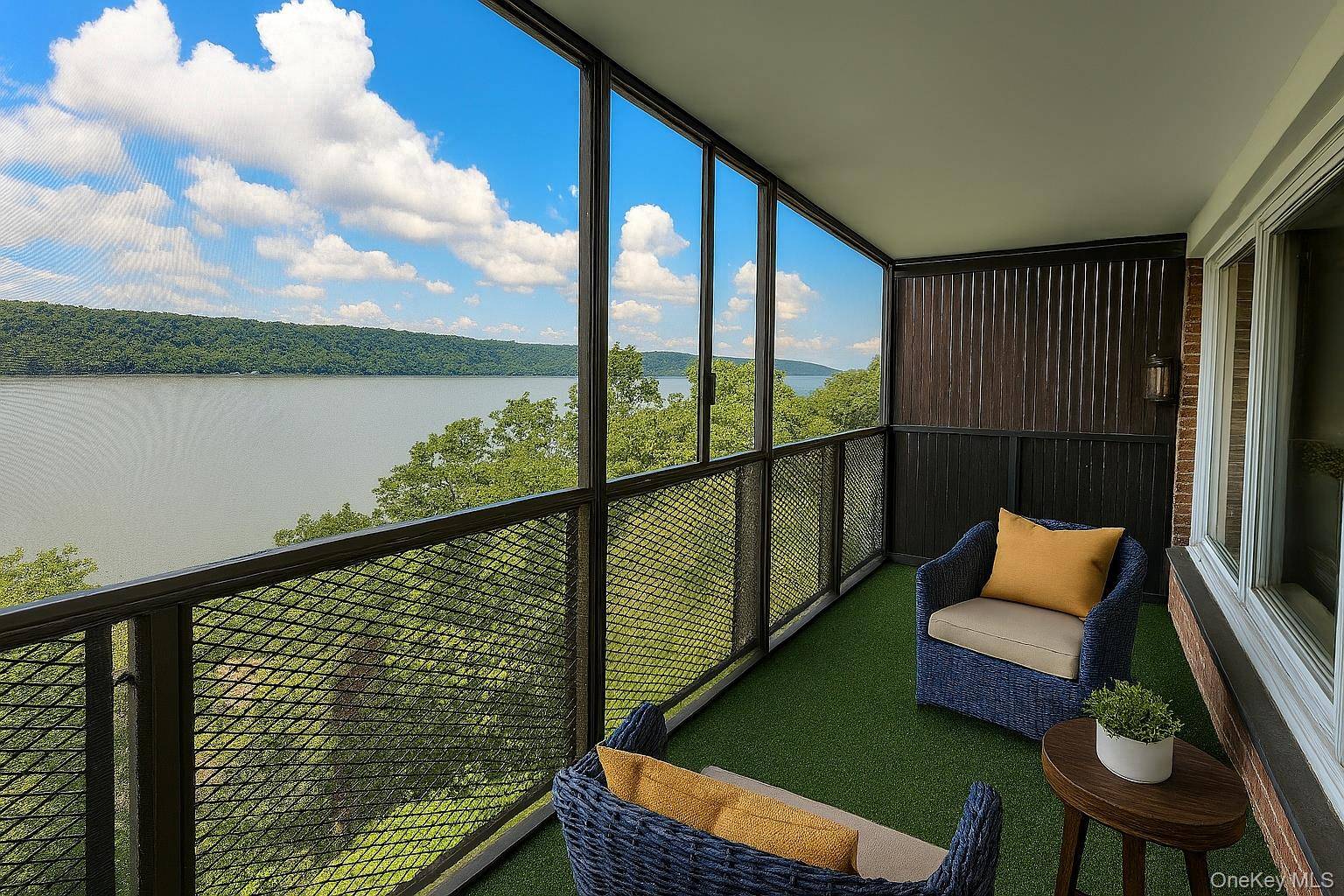 Welcome to this spacious 3 bedroom, 2 bath residence offering captivating, panoramic views of the Hudson River best enjoyed from your private terrace.