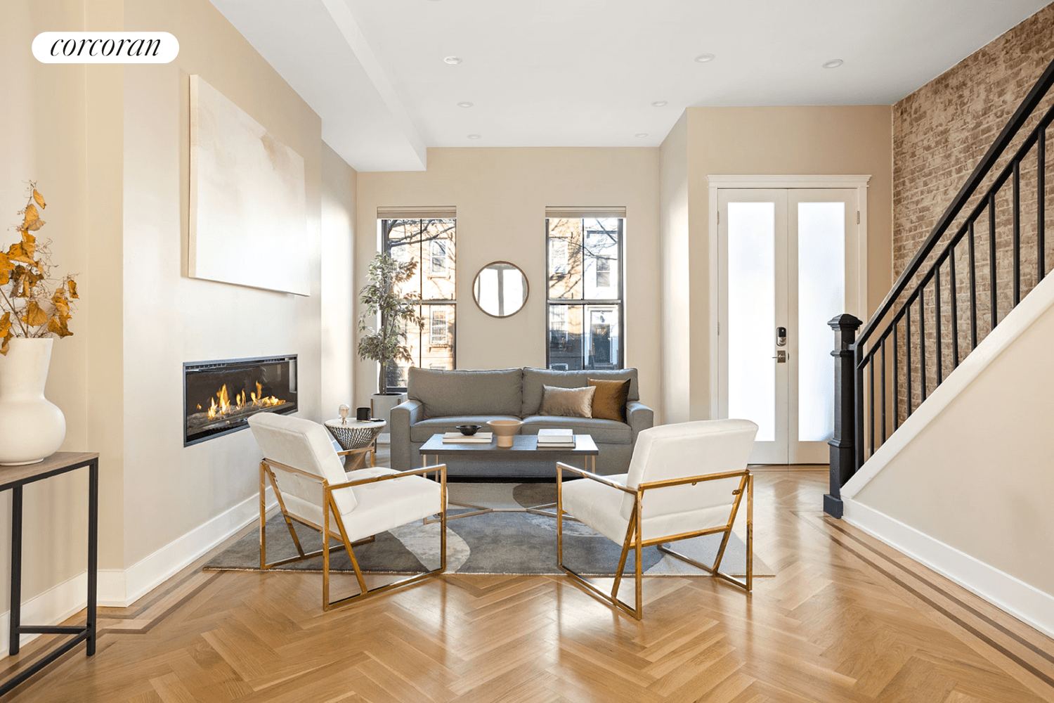 Stuyvesant Heights bespoke two unit Brownstone on the coveted tree lined Hancock Street between Stuyvesant and Lewis Ave.