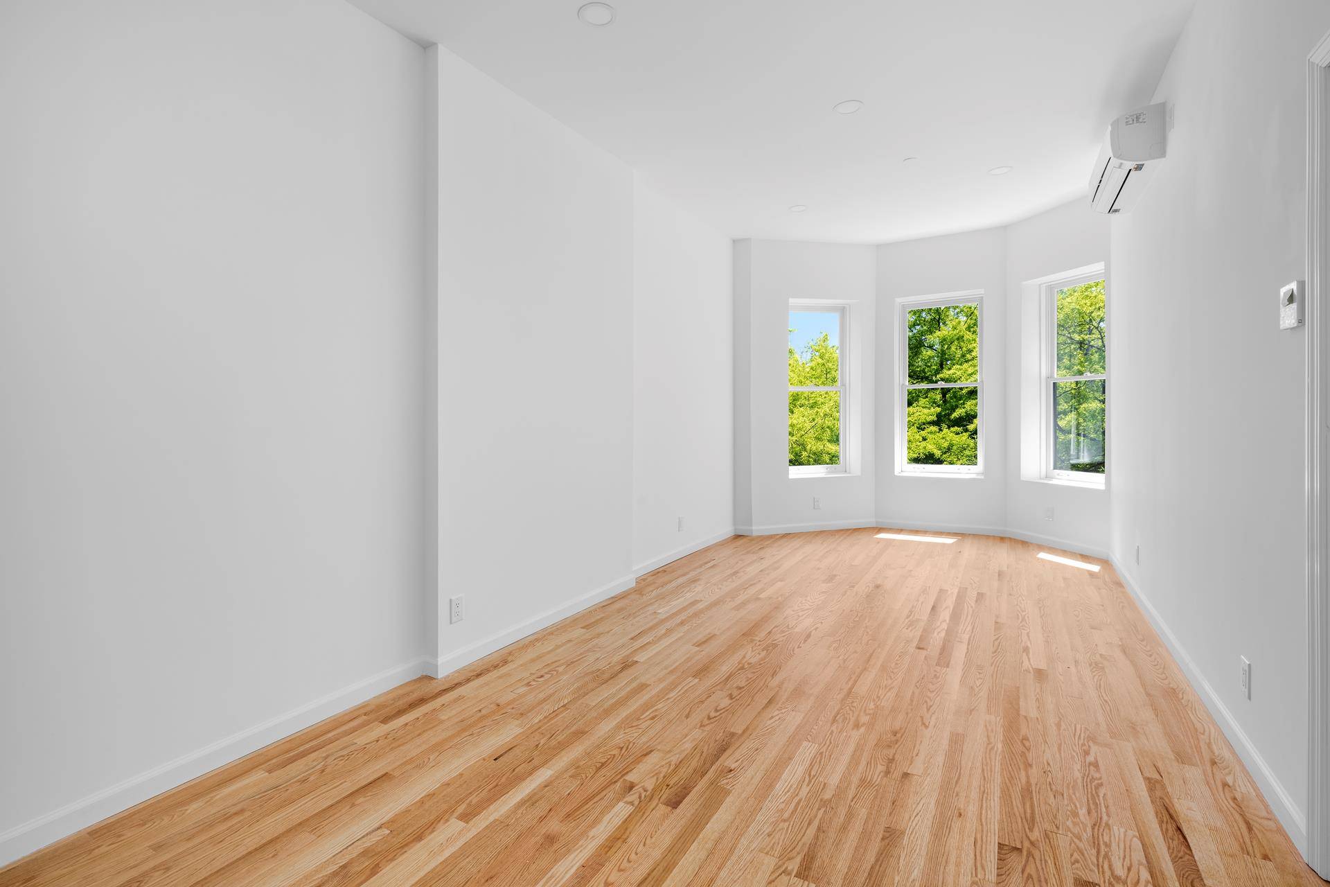 Brand new penthouse full floor three bed one bath apartment.