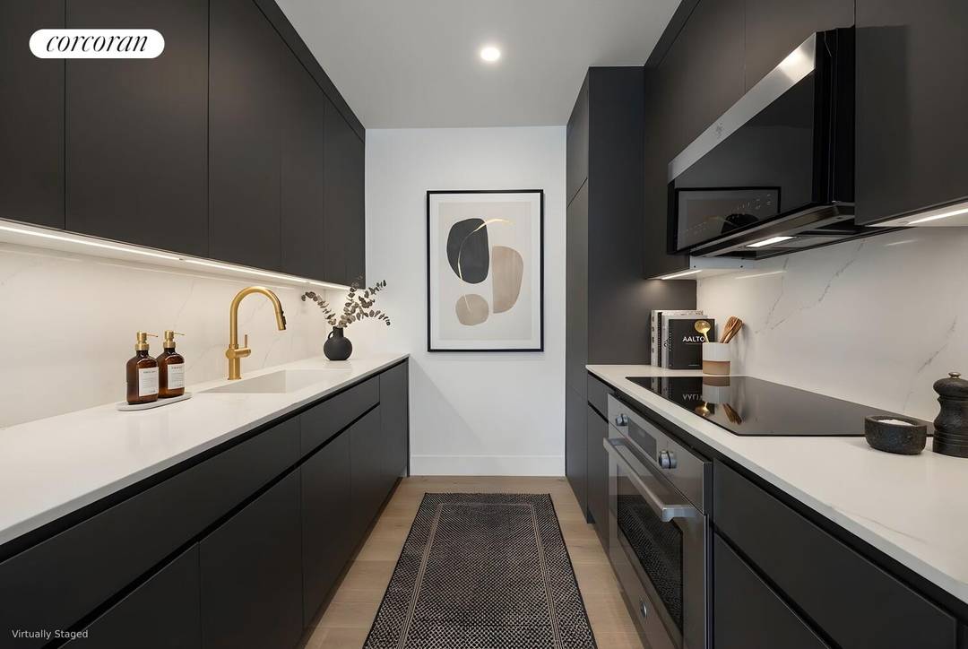 Welcome to this thoughtfully designed two bedroom, one bath residence offering 570 square feet of efficient, light filled living.