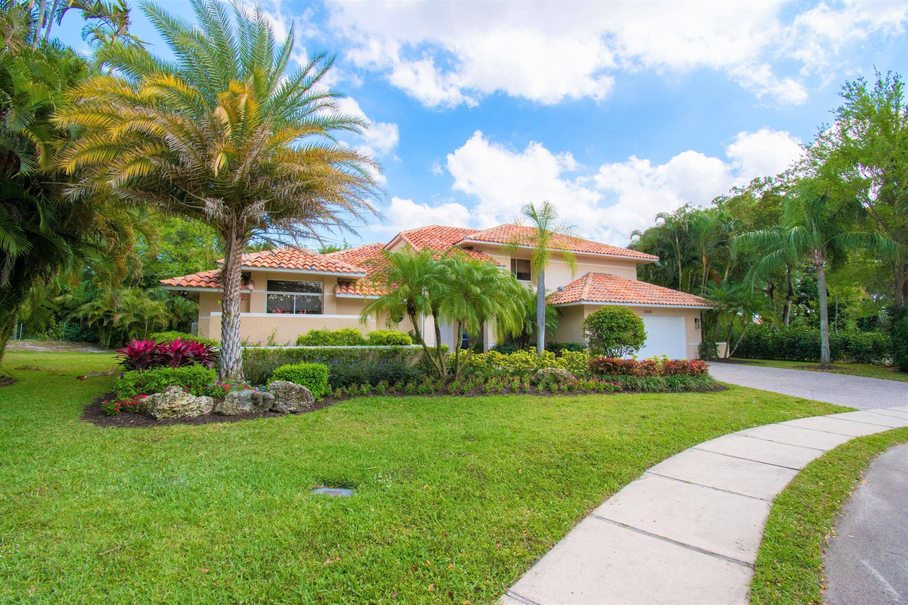 Great lot on a cul de sac with a private rear facing pool and heated spa new equipment.