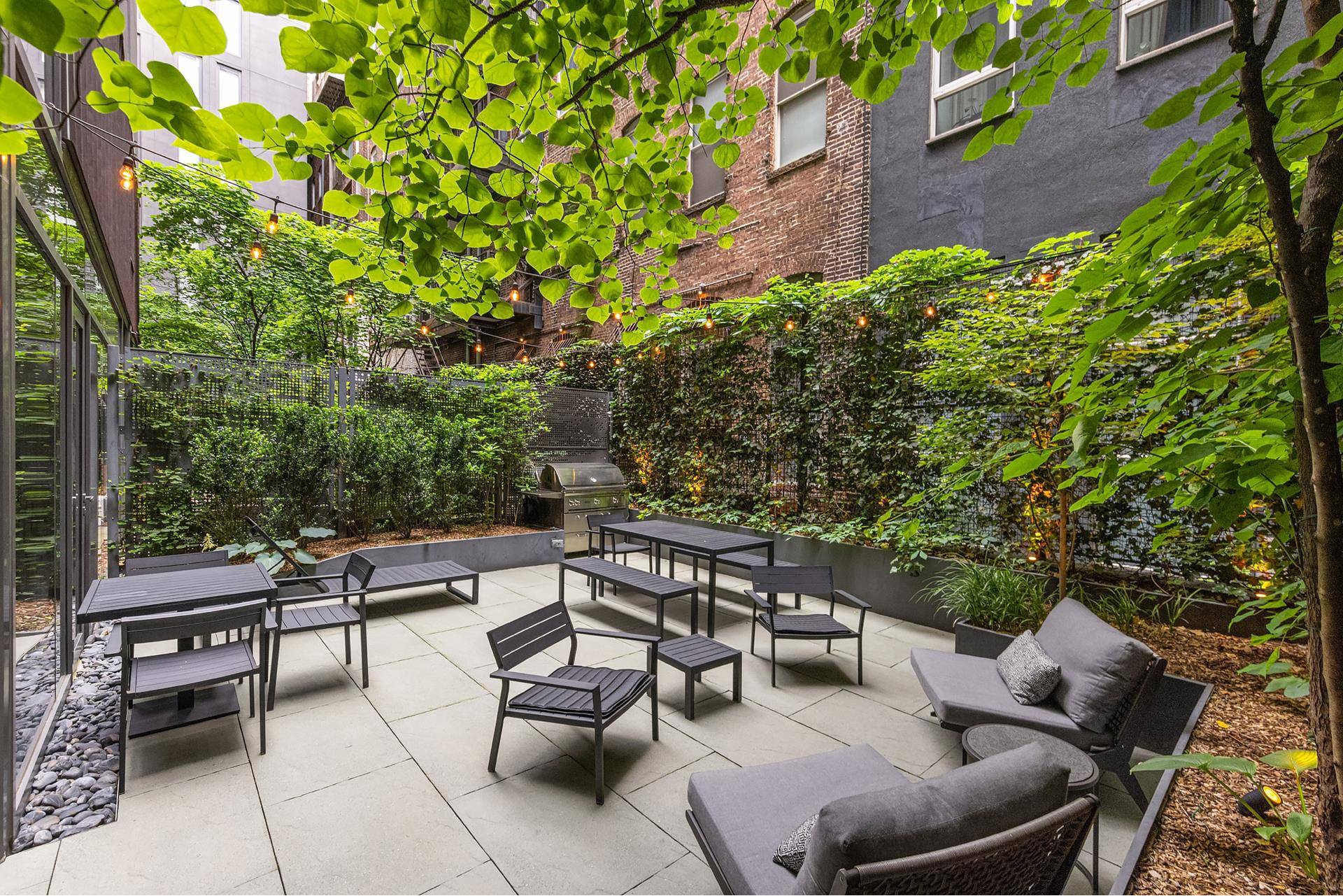 Enter this extremely rare double height 3, 516 square foot triplex featuring 20 foot ceilings and a beautifully 732 square foot landscaped garden.