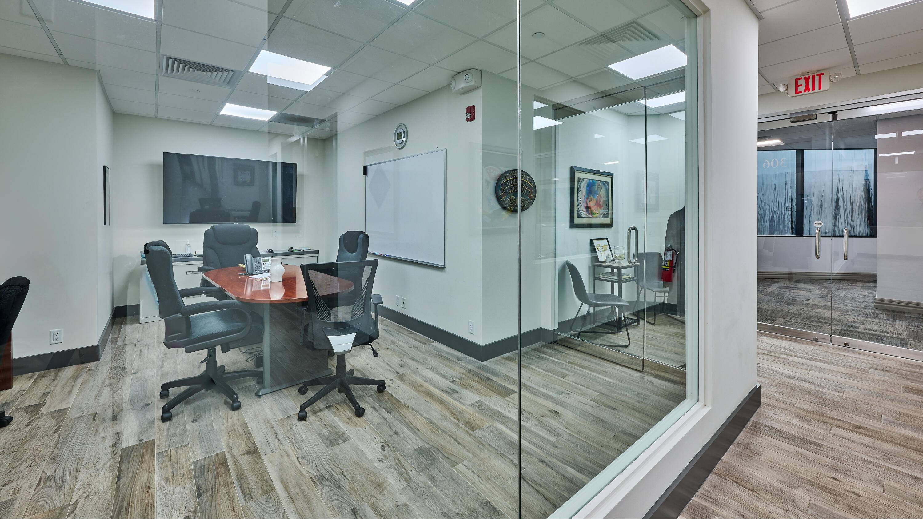 Prestigious office condo available in the sought after Sanctuary Office Complex, East Boca Raton.