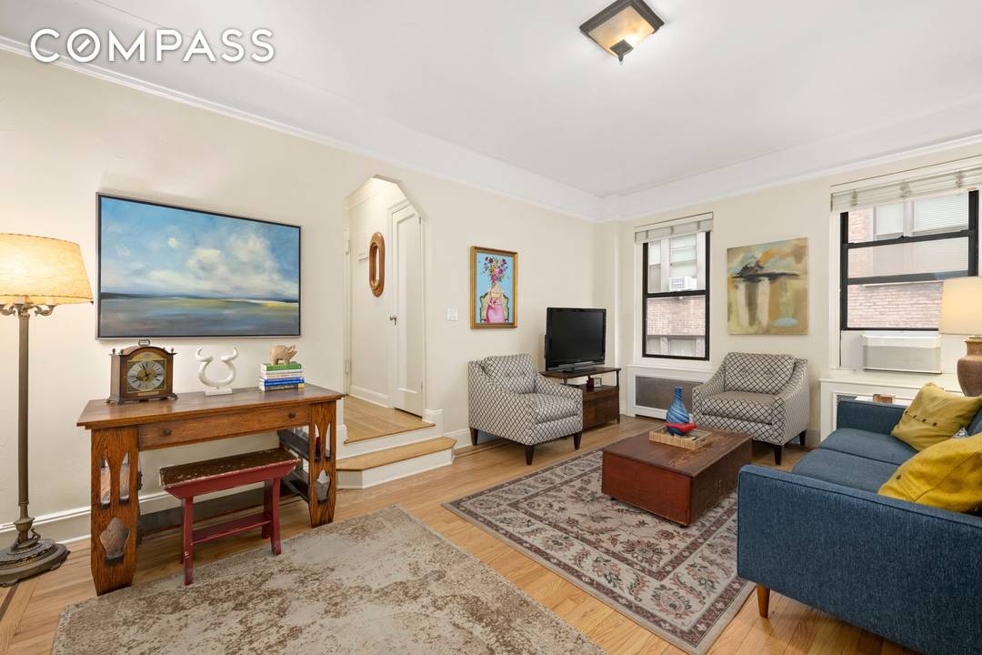 Elegant Pre War One Bedroom Just Off Central Park Nestled on a picturesque, tree lined street mere steps from Central Park, this beautifully maintained one bedroom, one bathroom co op ...