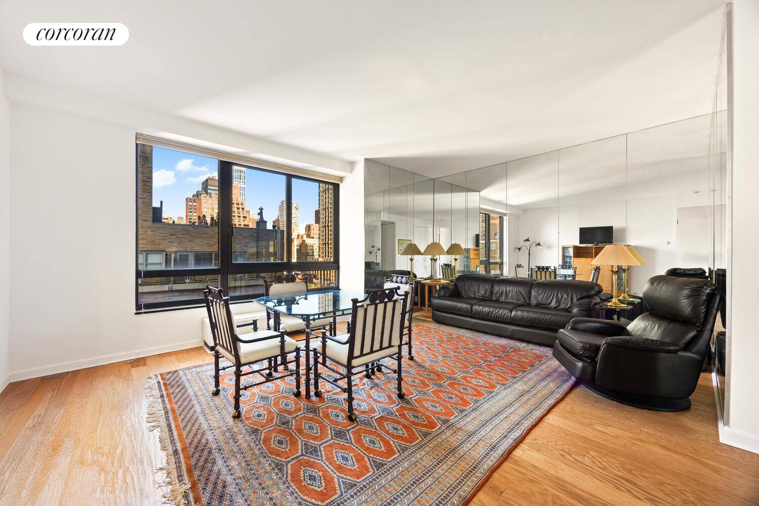 Bright and spacious 1 bedroom, 1 bathroom apartment at 100 United Nations Plaza, one of Midtown East's premier white glove condominium buildings.