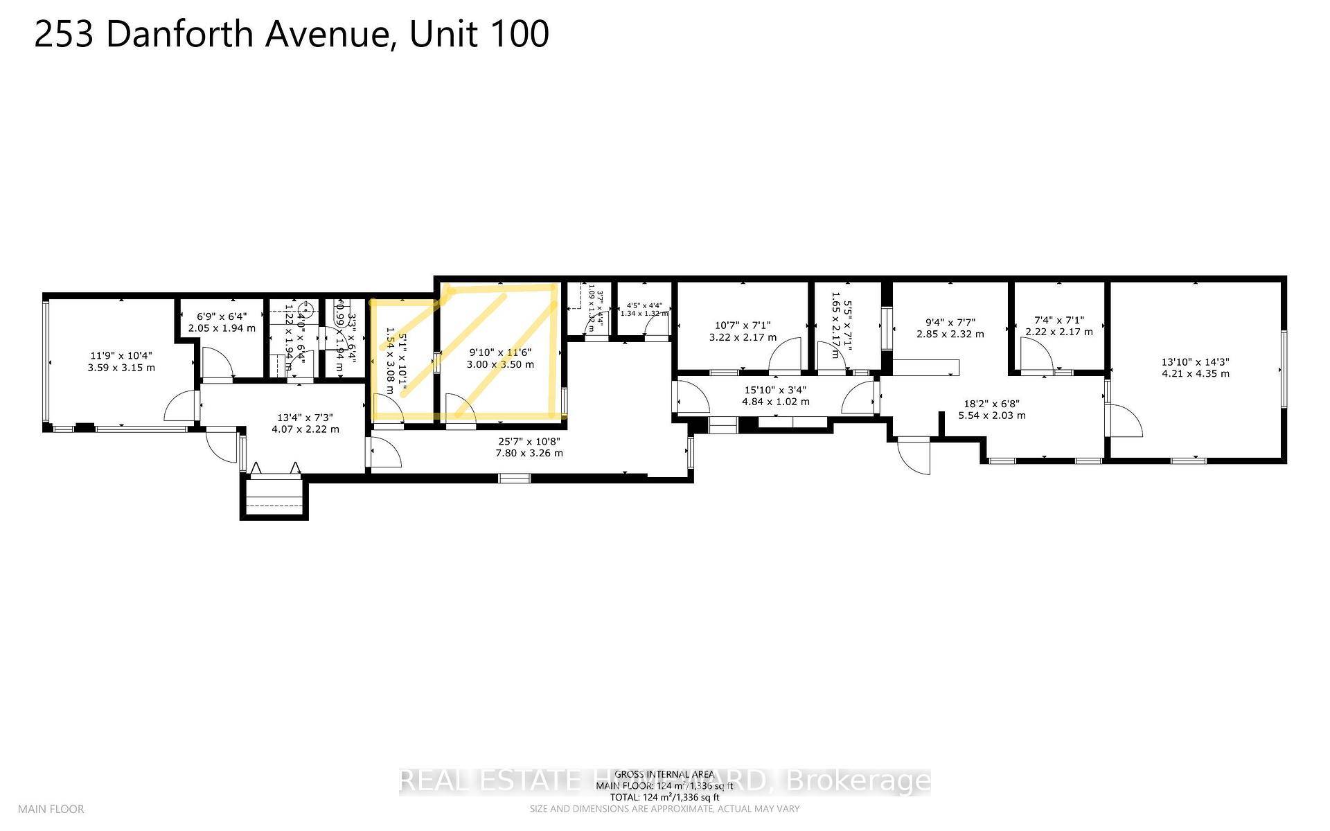 An ideal space for those looking to have a great location on Danforth.