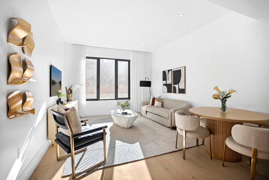 IMMEDIATE OCCUPANCY Residence 4C is a beautifully appointed south facing two bedroom, two bath residence spanning over 1, 000 square feet.
