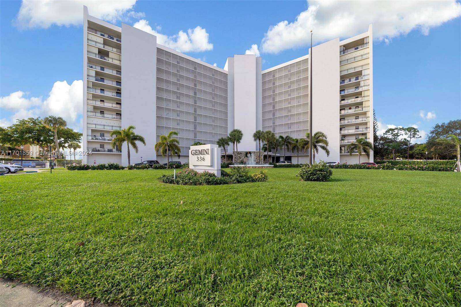Savor magnificent sunsets, water and golf course views from the balcony of this 2 2 condo unit in the Gemini located in North Palm Beach where convenience merges with beauty.