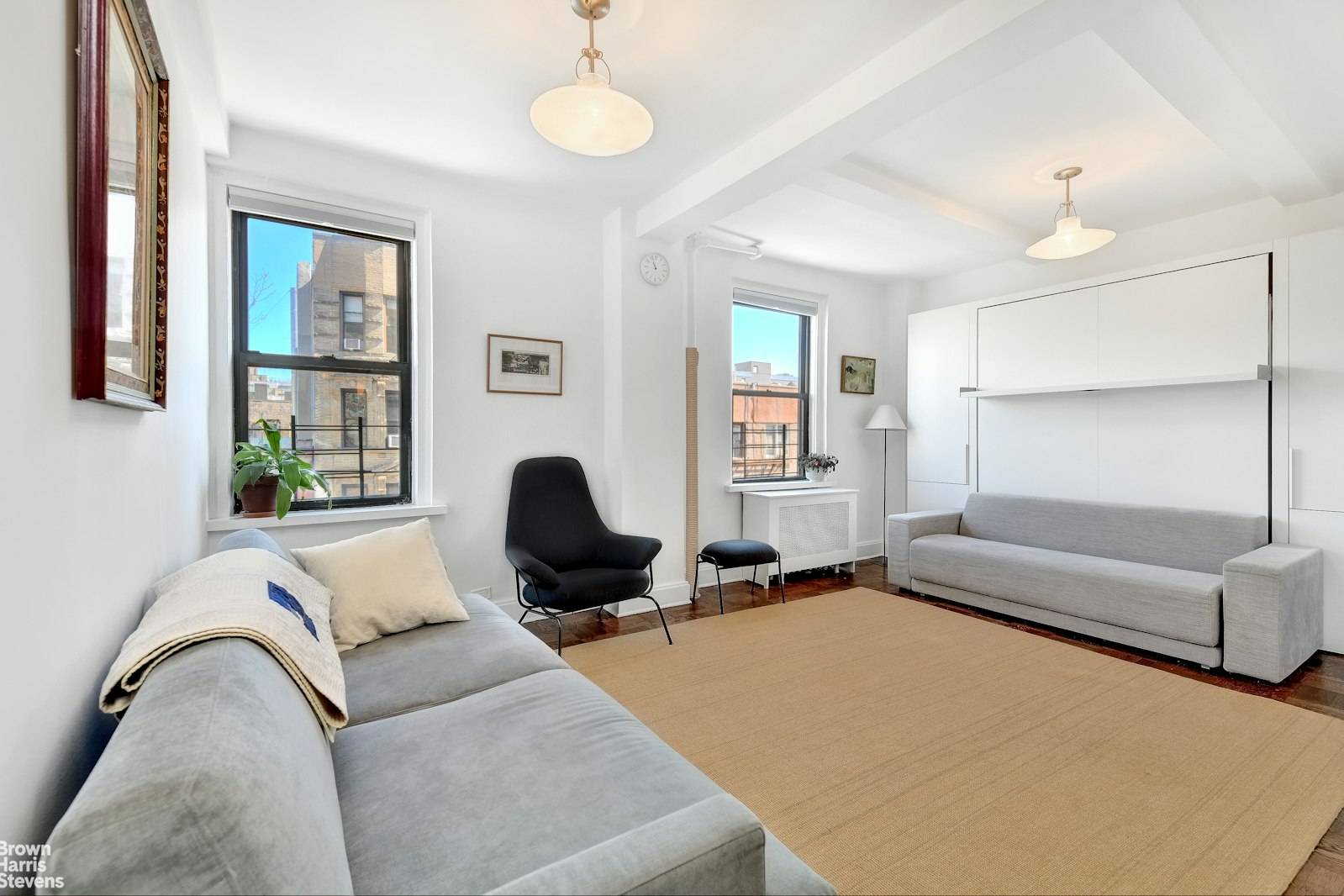 Bright and airy with three exposures including higher floor skyline views, this recently renovated contemporary two bedroom home also highlights the best of its vintage, pre war stylings.