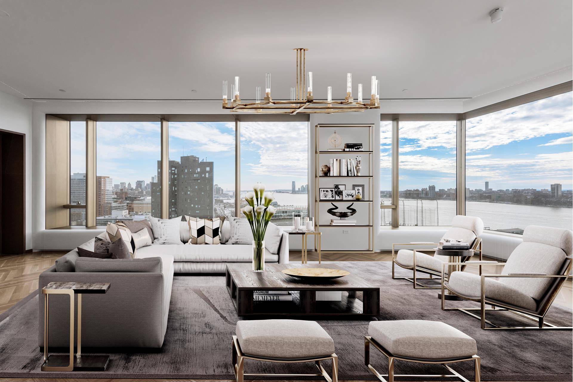 Enjoy the breathtaking river and city views from this gracious 4, 271 square foot, 4 bedroom, 4.