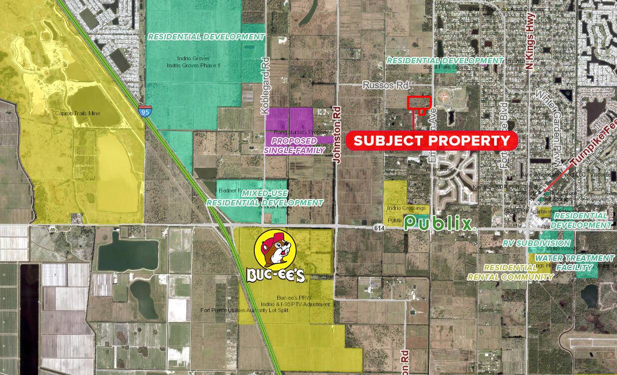 21. 38 acres of vacant land on Emerson Road in Fort Pierce.