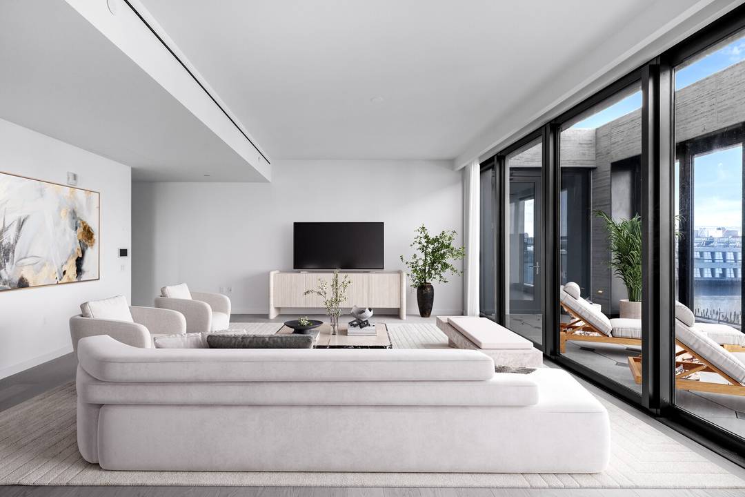 Enjoy great sunsets from this brand new 2, 054 SF two bedroom, two and a half bathroom home with stunning Hudson River views and a 472 SF terrace.