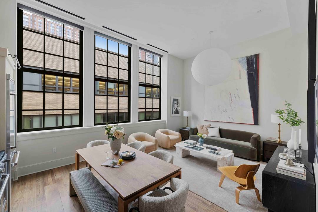 We are proud to present an exceptional two bedroom residence at The Inkwell, where soaring 13 foot ceilings, monumental steel framed windows, and richly detailed interiors create a remarkable sense ...