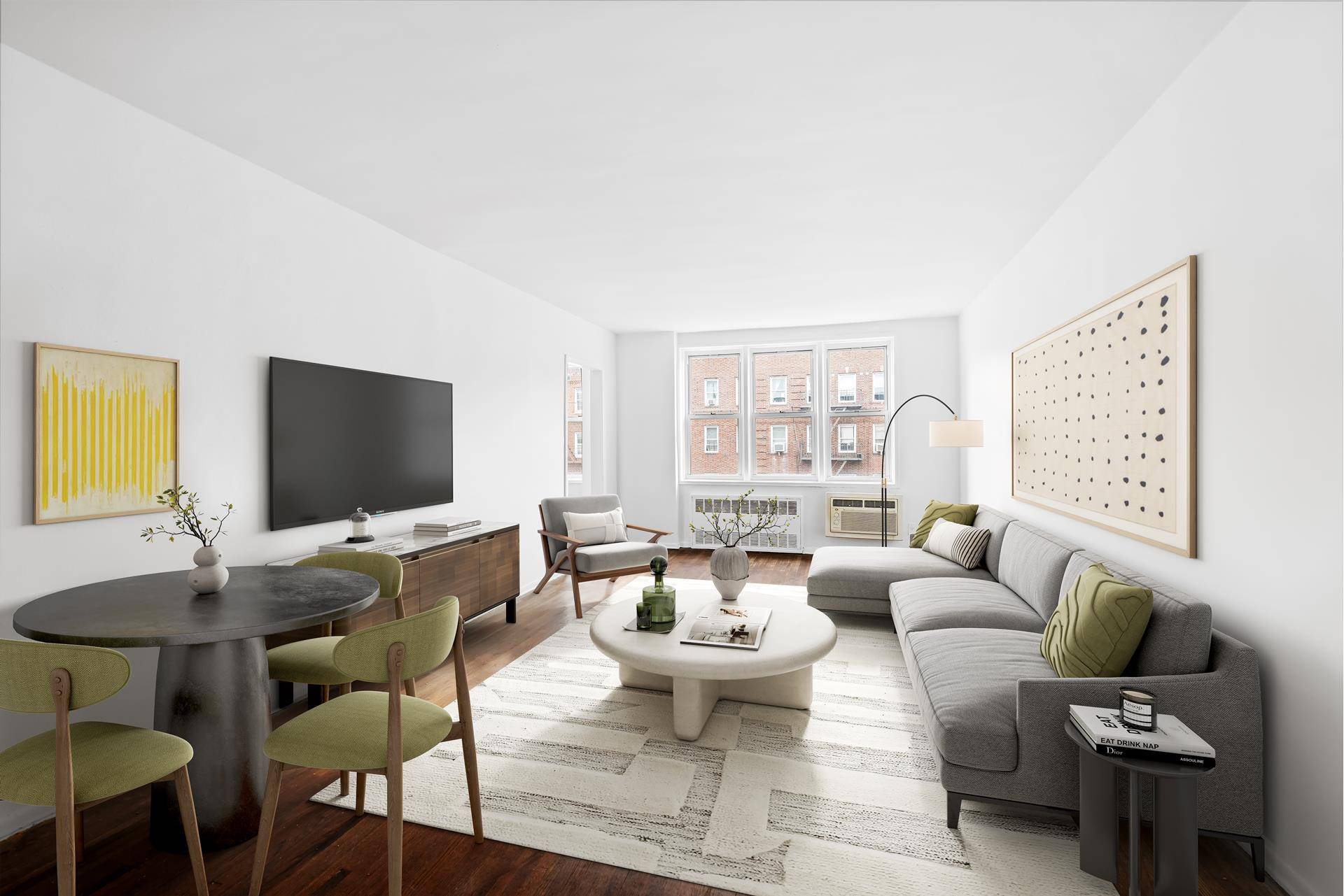 Light, space, and potential come together in this 6th floor junior 4 co op just off Cortelyou Road in the heart of Ditmas Park.
