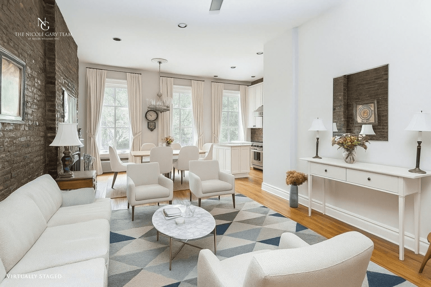 Situated on one of the most coveted blocks in the West Village, this rare two bedroom, one bathroom full floor loft seamlessly blends historic charm with modern sophistication.