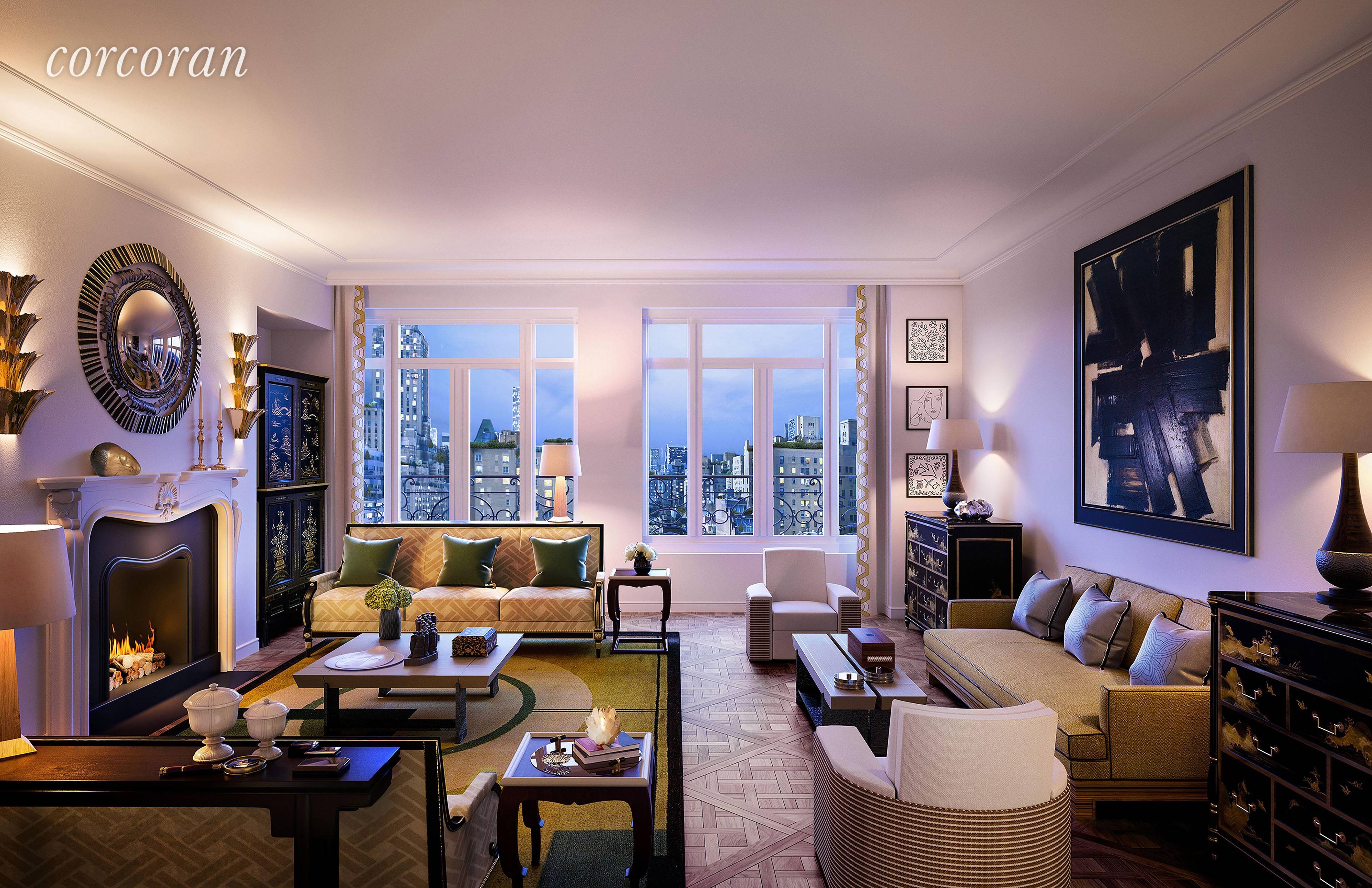 Meticulously appointed by Parisian design firm Cabinet Alberto Pinto, Duplex Residence 11 at 27 East 79th Street offers 3 bedrooms, 5.