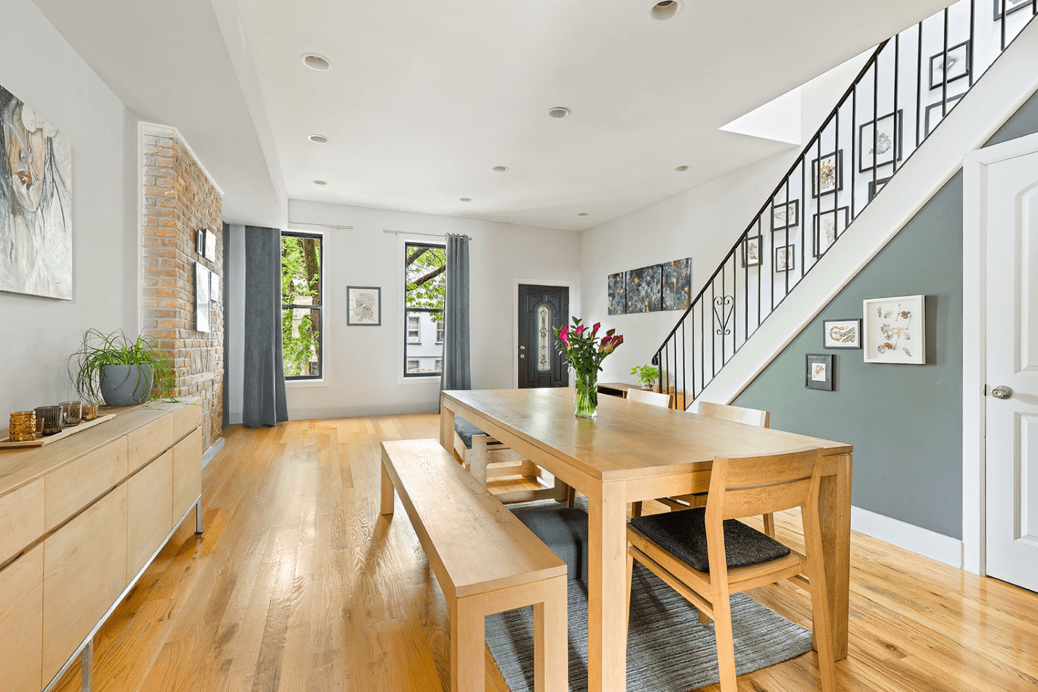 5 Beds 2. 5 Baths Two Family Townhouse with Private Garden Terrace Step into effortless charm and creativity at 1276 Madison Street, a sun drenched and thoughtfully laid out two ...