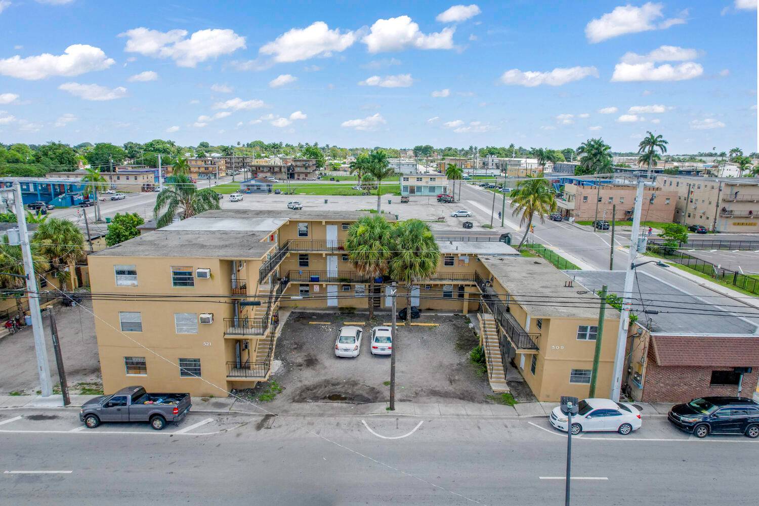 43 Residential units 19 1 1 24 efficiencies 2 Stores94 rentedThese buildings are very low maintenance and located in a high rental area.