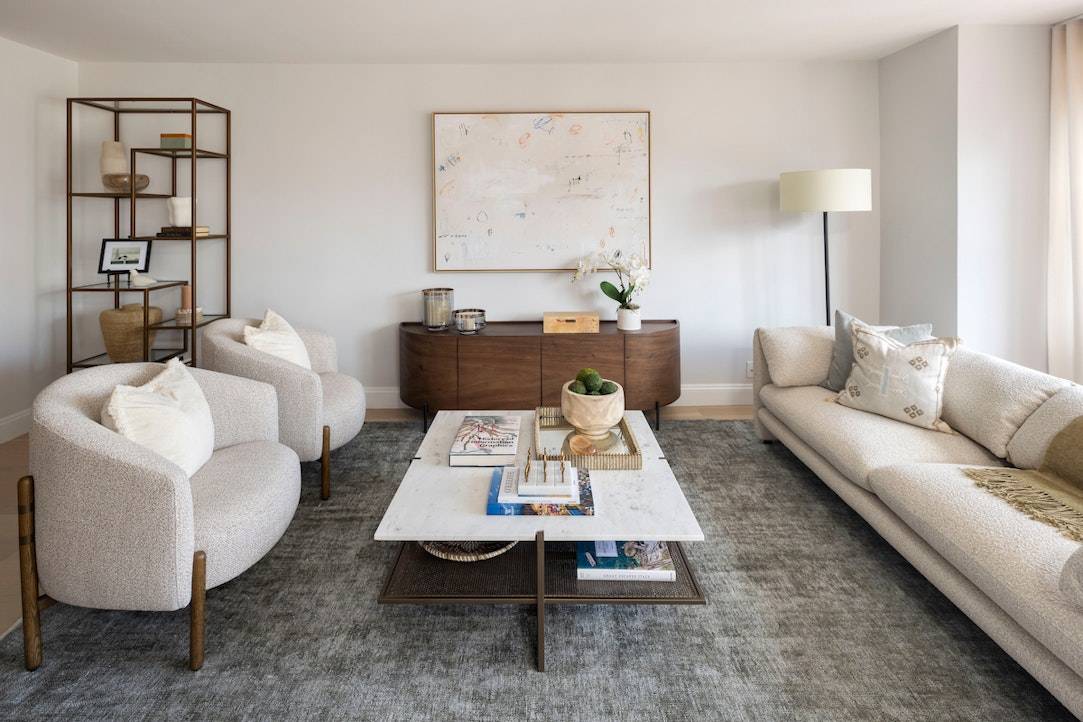 Residence 605 is a large 1 bedroom home with western exposure.