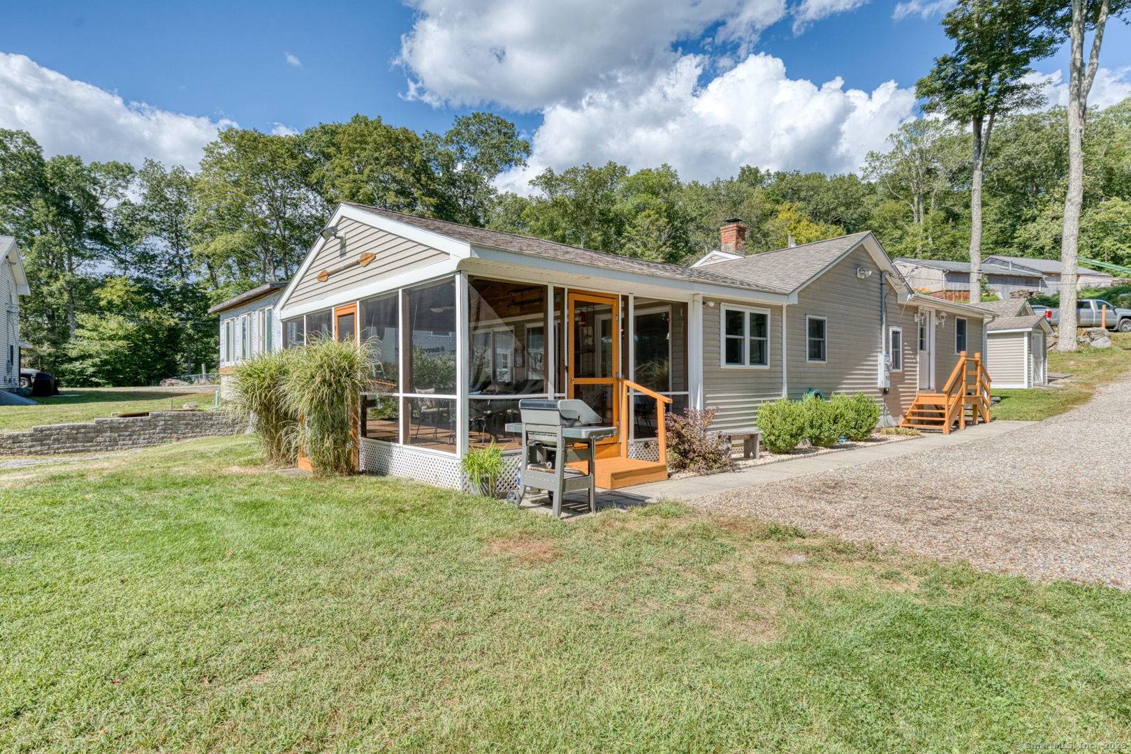 Water views define this tranquil lakeside retreat.