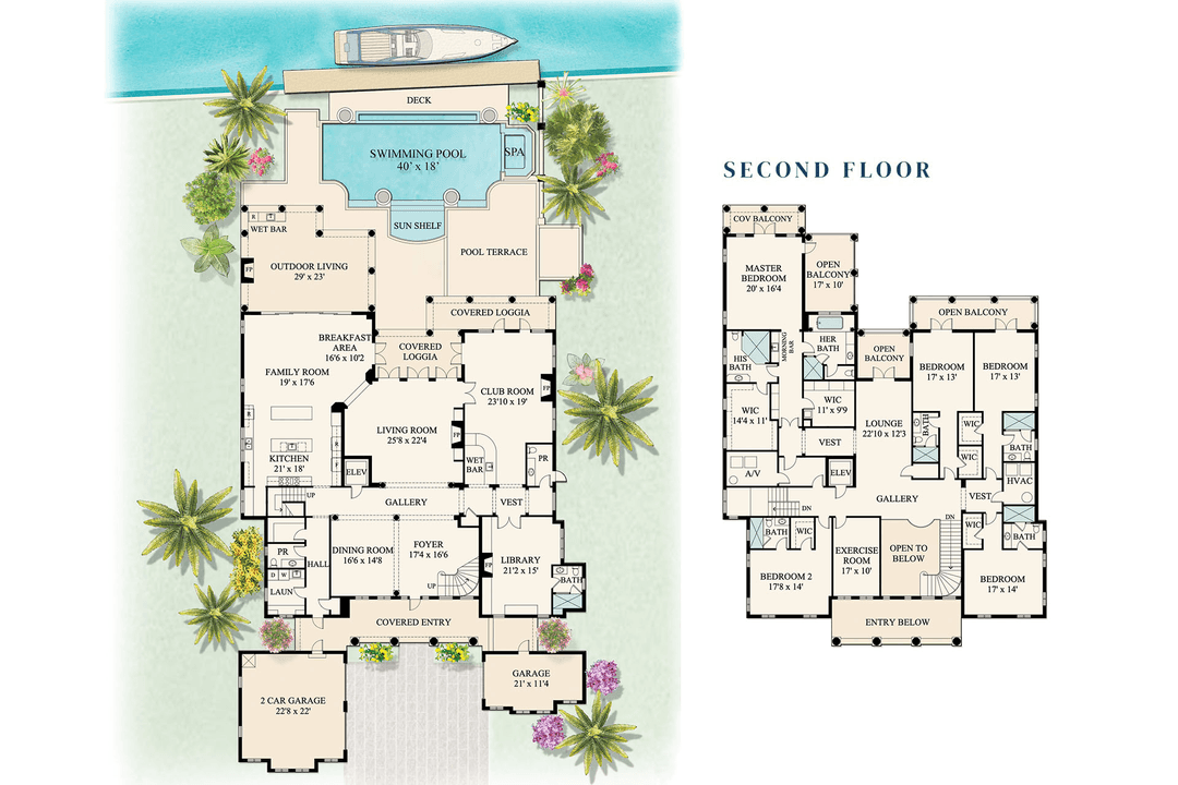 Villa Diassi is a waterfront work of art, nestled along the prestigious Buccaneer Palm Waterway with direct Intracoastal access.